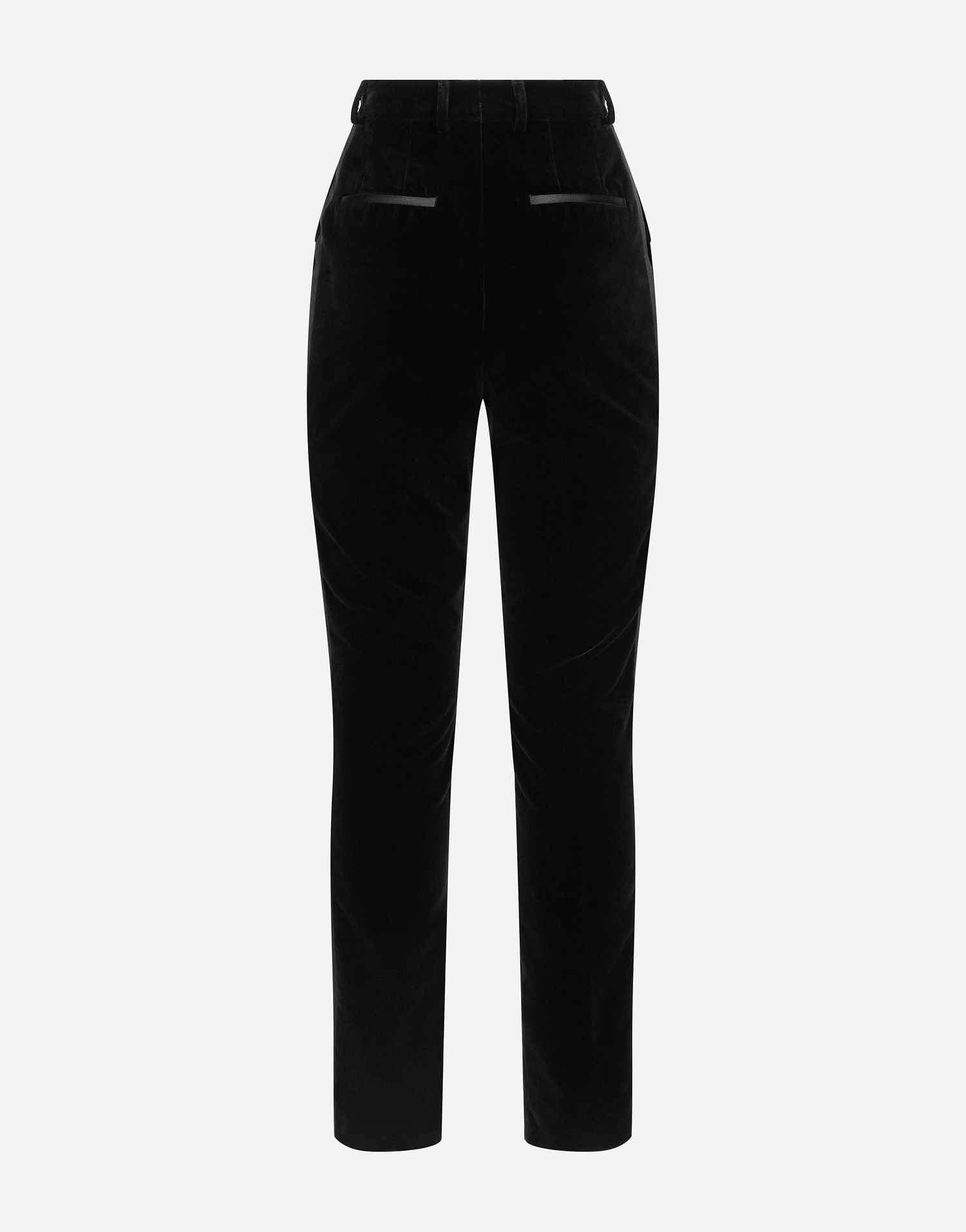 Nohavice Dolce & Gabbana Tailored Velvet Tuxedo Pants Čierna | FTC71TFUVG7N0000_1, 1