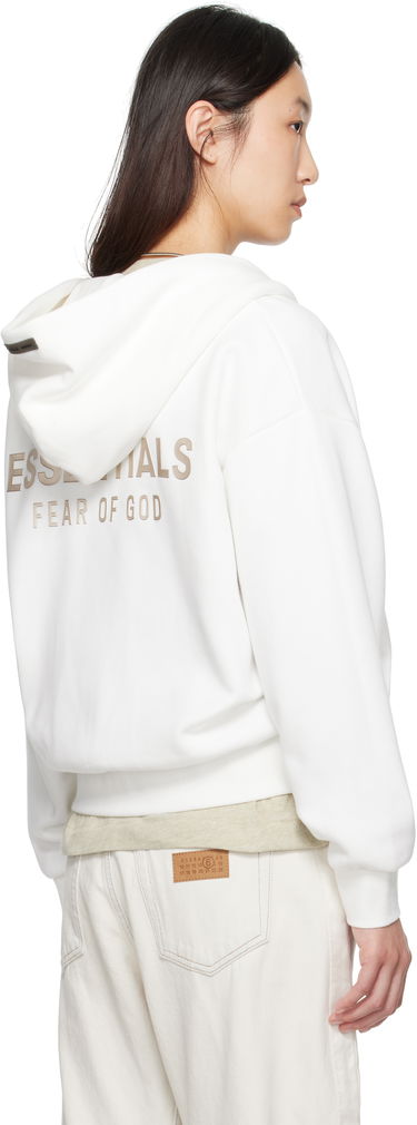Mikina Fear of God Fear of God ESSENTIALS Classic Fit Zip-Up Hoodie Biela | 192SP255094FW, 2