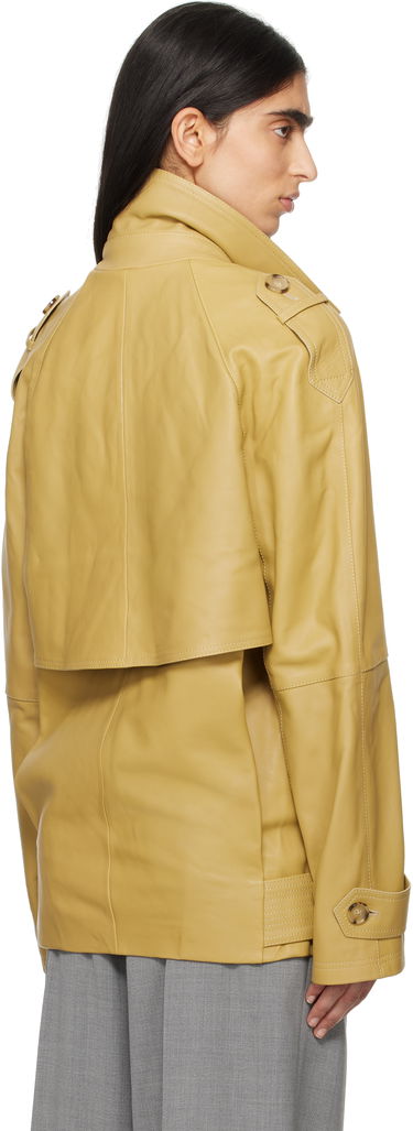 Trenčkot TOTEME TOTEME Short Trench Leather Jacket Žltá | 252-WRO0185-LE0127, 2