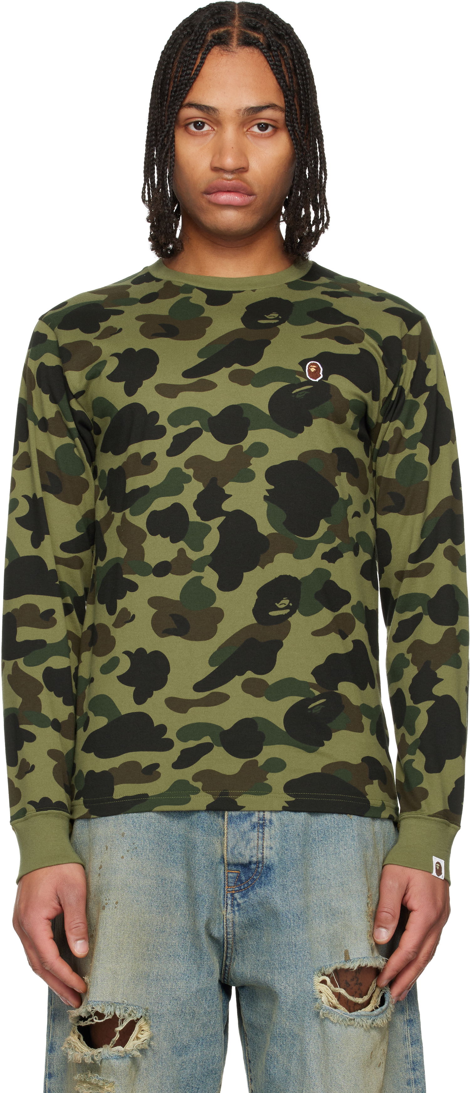 Tričko BAPE 1st Camo One Point Long-Sleeve T-Shirt Rôznofarebný | 001LTL801009M, 0
