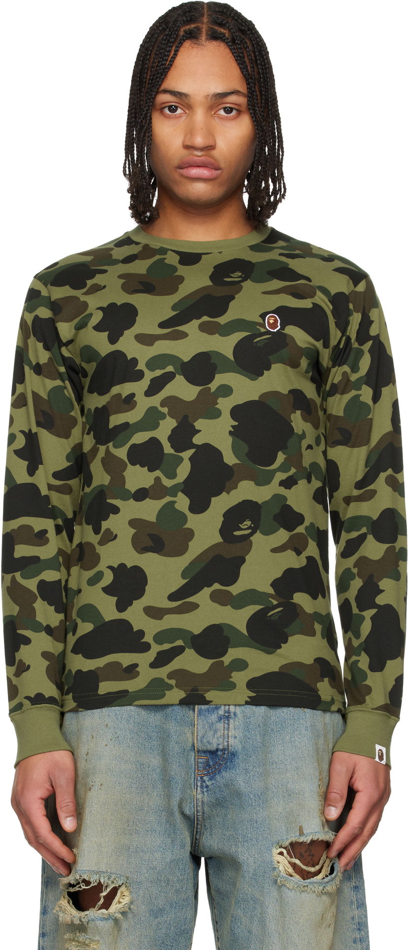 Tričko BAPE 1st Camo One Point Long-Sleeve T-Shirt Rôznofarebný | 001LTL801009M