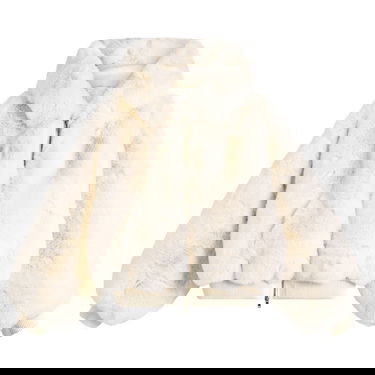 Bunda SKIMS Faux Fur Shrunken Hoodie Jacket, Size X-Small Béžová | ZU-ZUP-10048W-EGT, 0