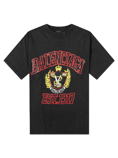 Tričko Balenciaga College Tee Čierna | 739784-TOVK1-1055