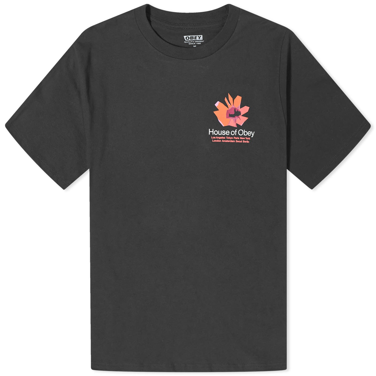 Tričko OBEY House of Floral Čierna | 165263709-BLK, 0