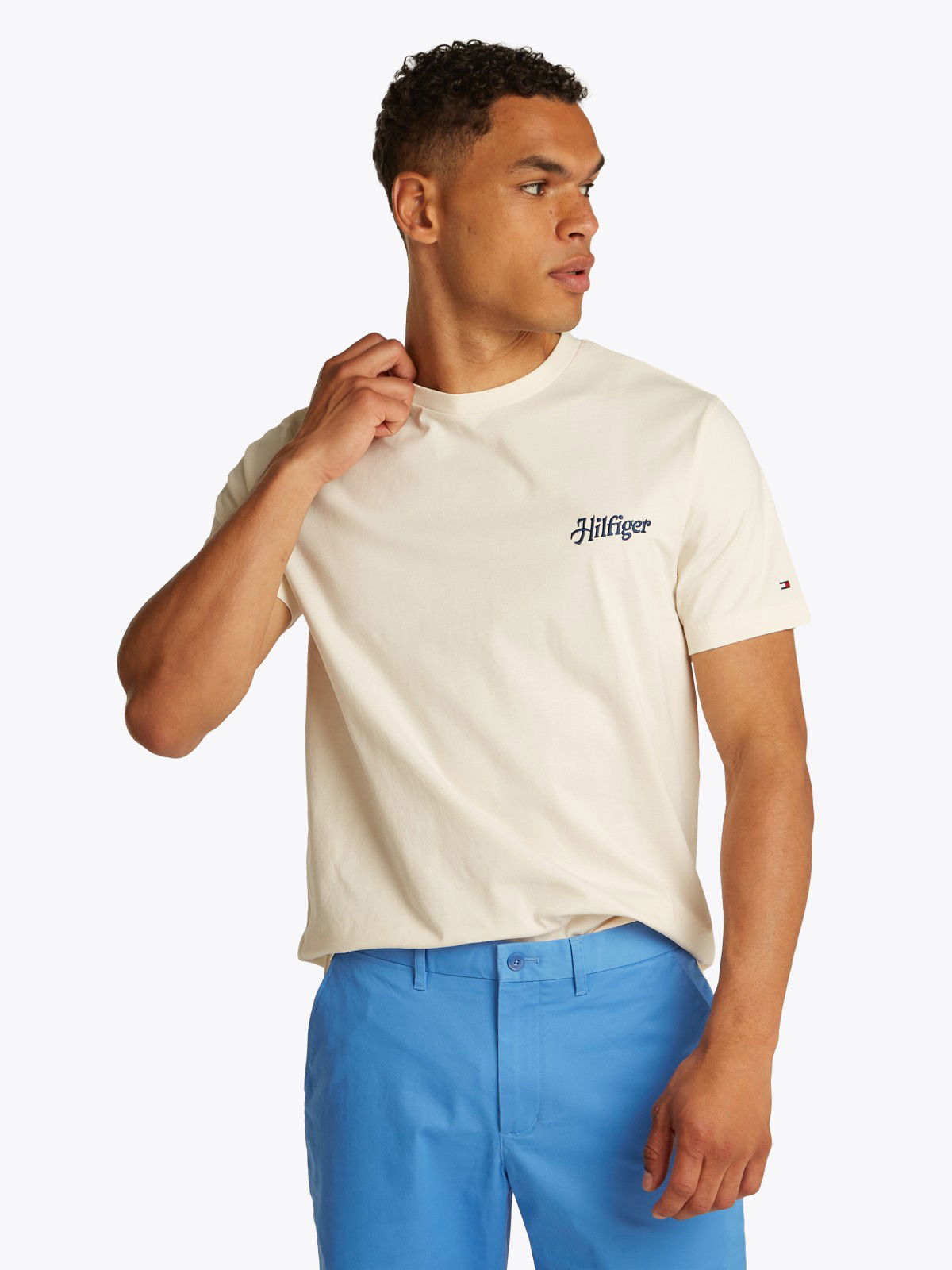 Tričko Tommy Hilfiger Tommy Hilfiger Summer Script Logo T-Shirt Béžová | MW0MW38643Z00, 0