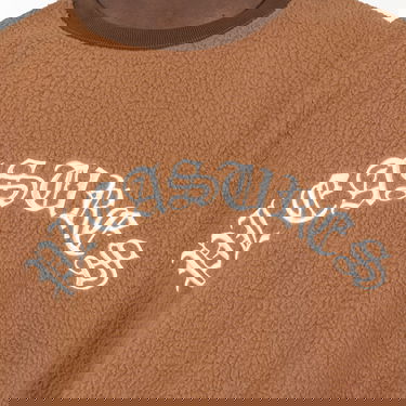 Mikina Pleasures Mars Sherpa Crewneck Brown Hnedá | P23SP019-BROWN, 4