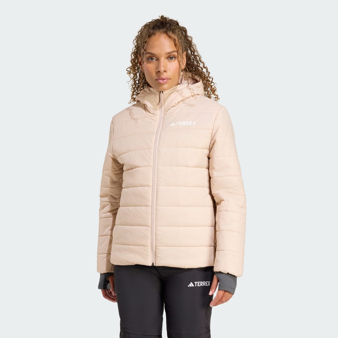 Bunda adidas Performance Terrex Multi Essentials CLIMAWARM Insulated Hooded Jacket Béžová | KB2168, 0