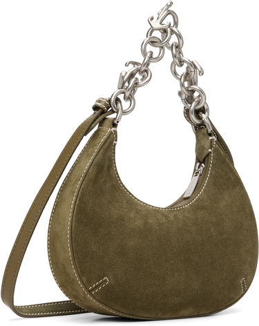 Kabelka Off-White Hemisphere Suede Bag Zelené | OWNN184F25LEA0035800, 2