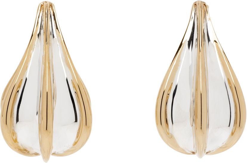Náušnice Bottega Veneta Bottega Veneta Mini Gold & Silver Drop Earrings Metalická | 838154 V507D