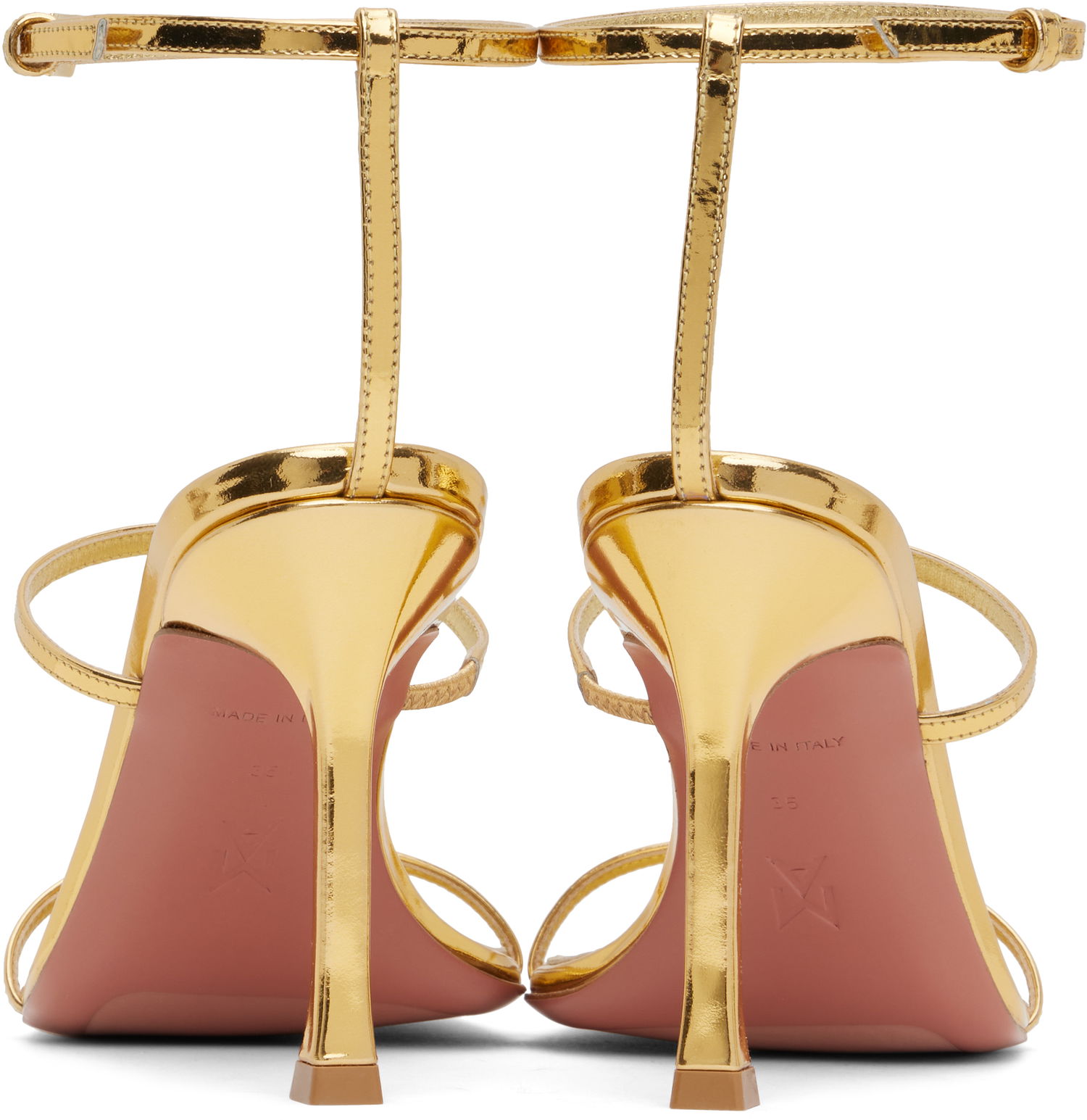 Doplnky Amina Muaddi Amina Muaddi Maya Heeled Sandals Metalická | MAYA SANDAL MIRROR, 1