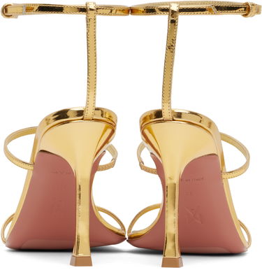 Doplnky Amina Muaddi Amina Muaddi Maya Heeled Sandals Metalická | MAYA SANDAL MIRROR, 1
