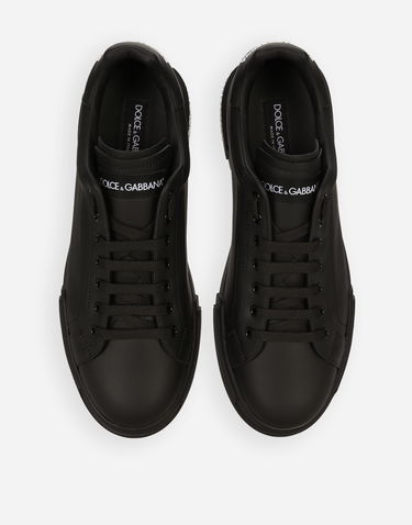 Tenisky a topánky Dolce & Gabbana Portofino In Vitello Nappato Čierna | CS2213AA3358B956, 3