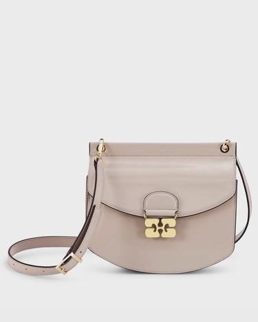 Taška cez rameno GANNI Small Apo-G Shoulder Bag Béžová | A6460-873, 0