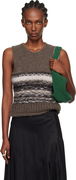 Pleaser Striped Knitted Vest