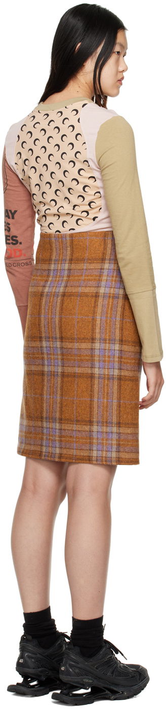 Sukňa We11done Plaid Mini Dress Hnedá | WD-OP3-22-219-W-OR, 2