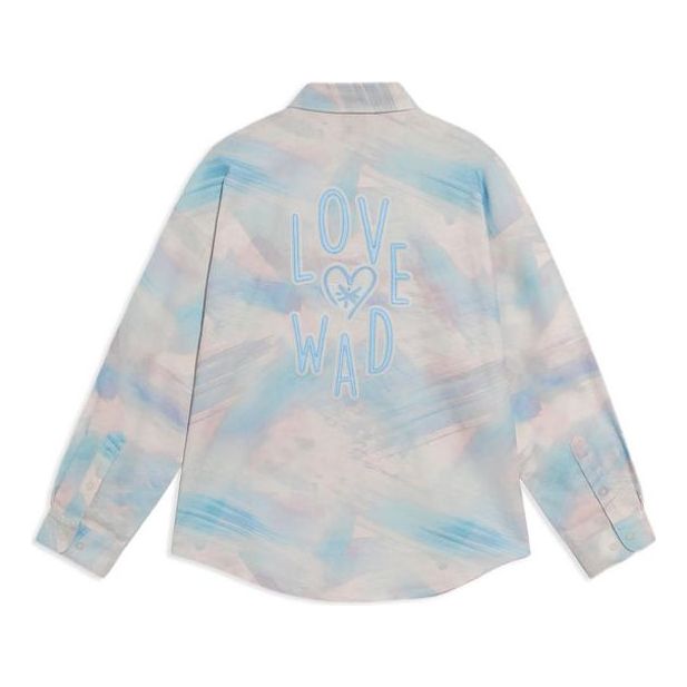 Košeľa Li-Ning Love Wade Logo Print Shirt Modrá | AFDRA17-1