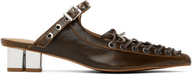 Tenisky a topánky GANNI GANNI Oleatex Lace-Up Mules Hnedá | S3092, 0