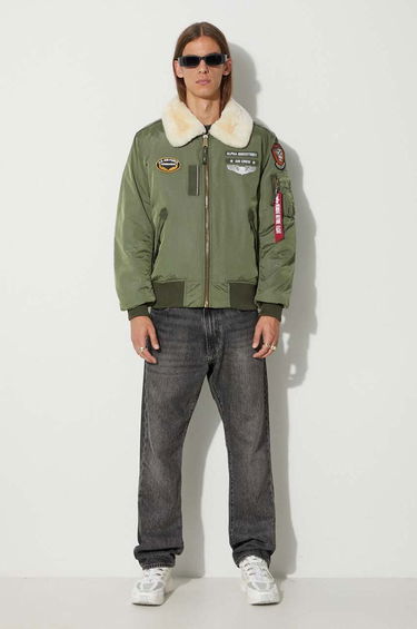 Bomber bunda Alpha Industries Injector III Air Force Bomber Jacket Zelené | 198113.01, 1