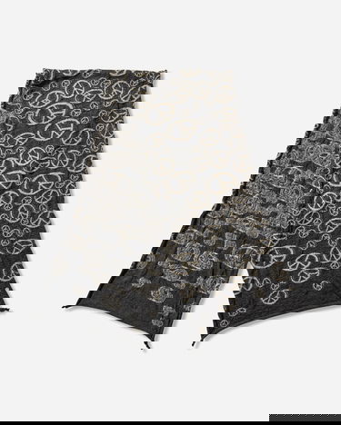 Šál KAPITAL Fulling Wool Peace Mark Happy Scarf Rôznofarebný | EK-1819XM BLACK, 2