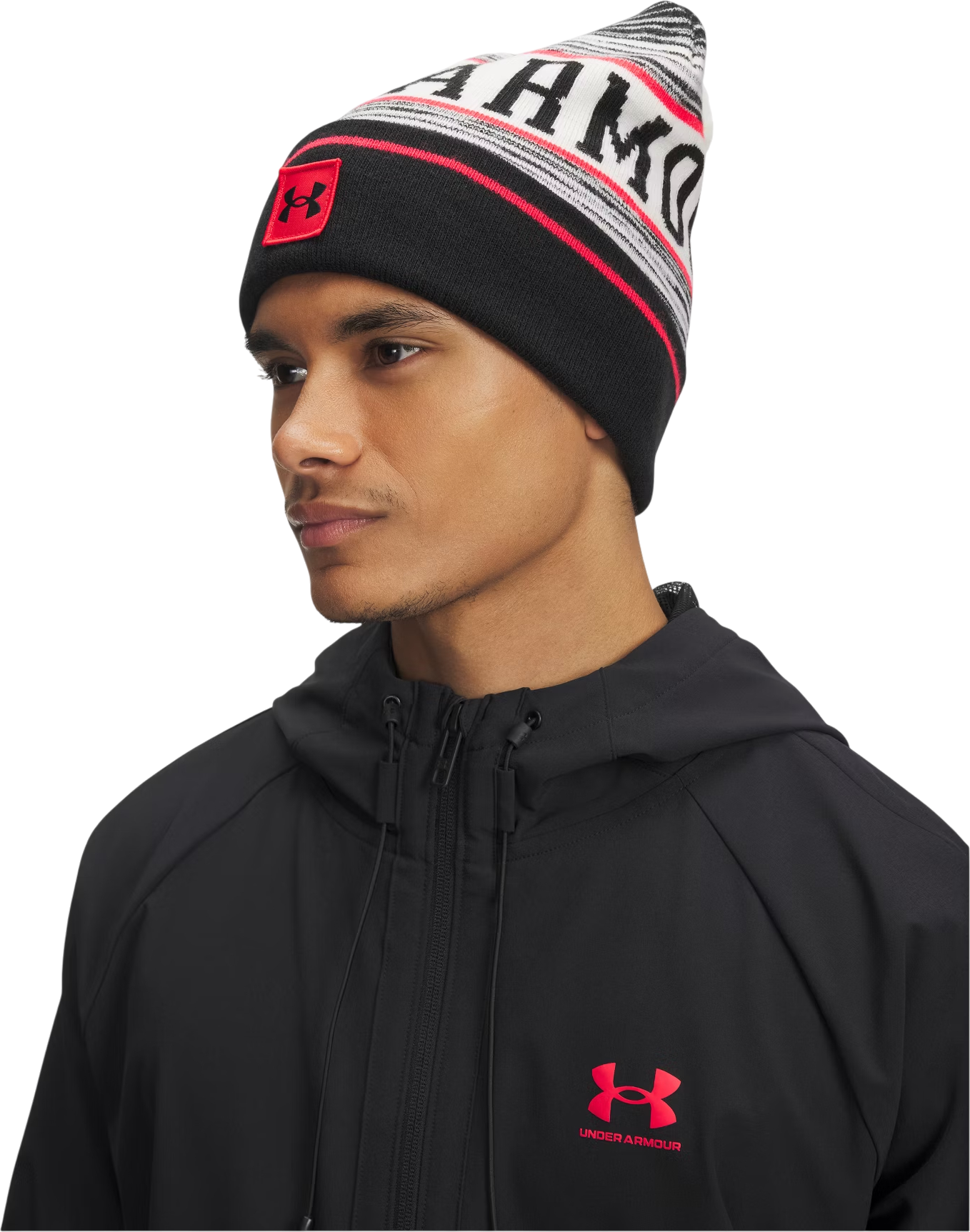 Kulicha Under Armour Halftime Striped Knit Pom Beanie Rôznofarebný | 1386634-279, 1