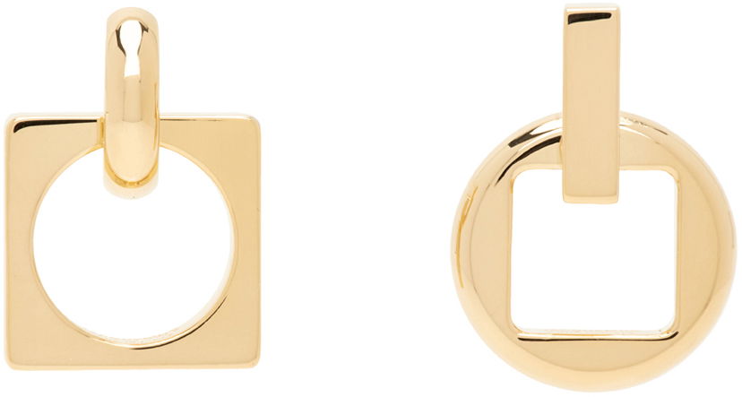 Náušnice Jacquemus Le Chouchou 'Les Pendantes Rond Carré' Earrings "Gold" Metalická | 23H233JW568-5845