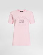 Dolce & Gabbana Oversize Jersey T-Shirt with DG Logo Embroidery