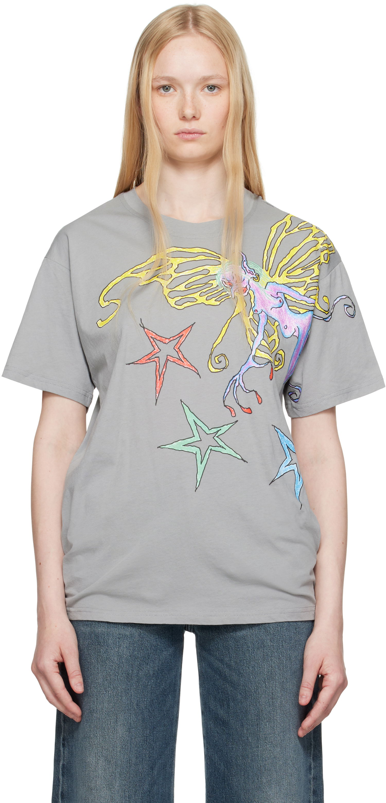 Tričko Diesel Diesel T-Buxt-Q1 Graphic T-Shirt Šedá | A17719 0AKBY, 0