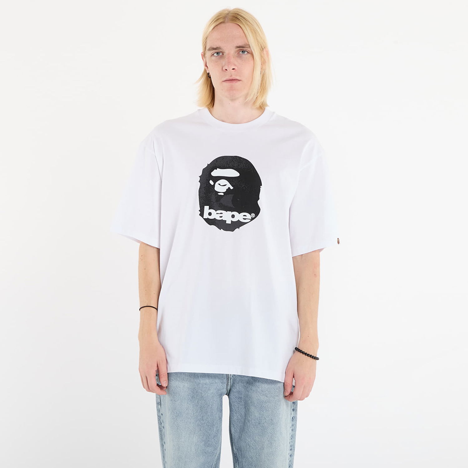 Tričko BAPE Ape Head Relaxed Fit Tee S Biela | 001TEL801307MWHT, 0