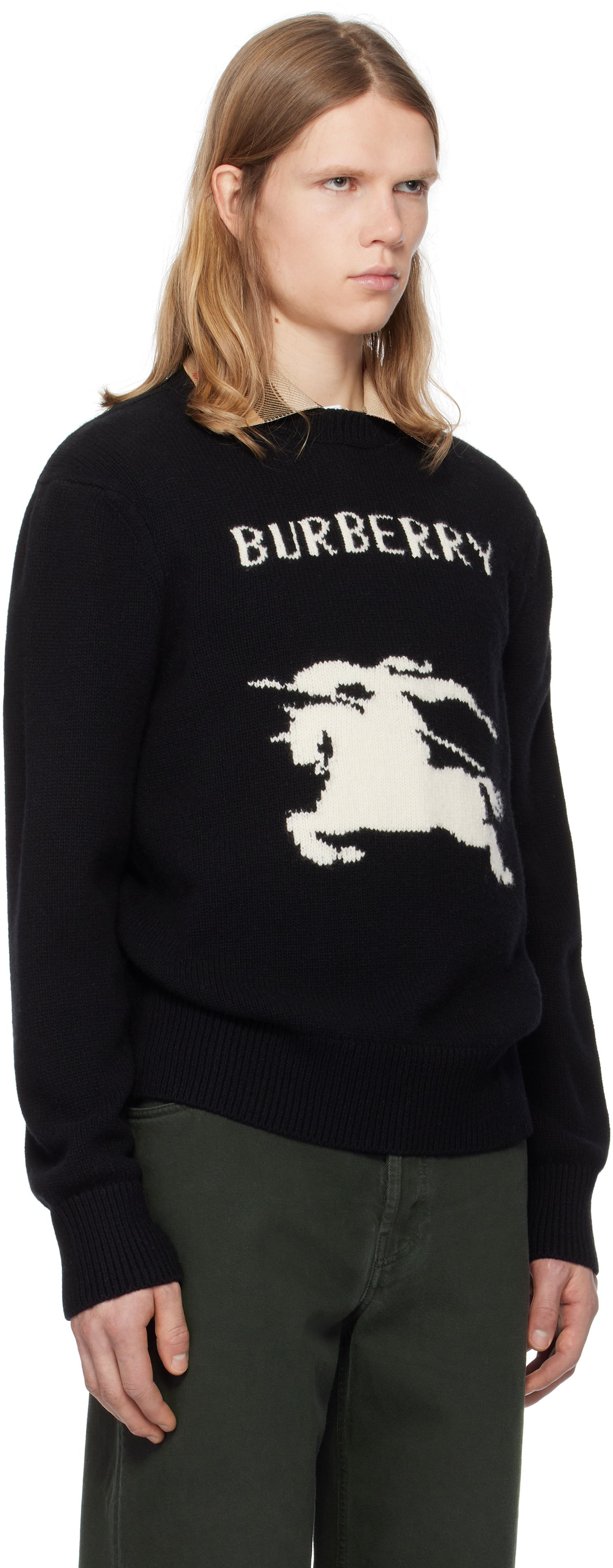 Sveter Burberry Burberry EKD Wool Cashmere Knit Sweater Čierna | 8101952, 1