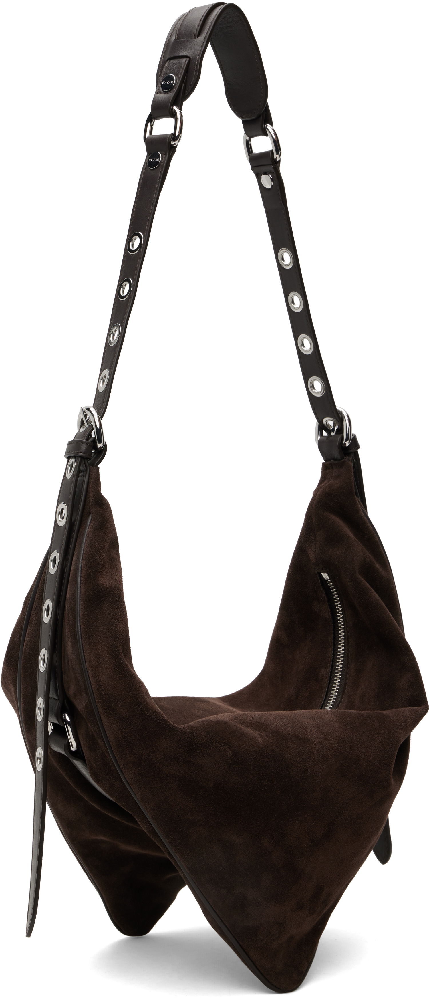 Taška cez rameno BY FAR BY FAR Trayana Suede & Nappa Leather Shoulder Bag Hnedá | MWBSB063MM050BR054PL, 1