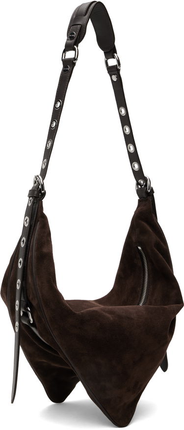 Taška cez rameno BY FAR BY FAR Trayana Suede & Nappa Leather Shoulder Bag Hnedá | MWBSB063MM050BR054PL, 1