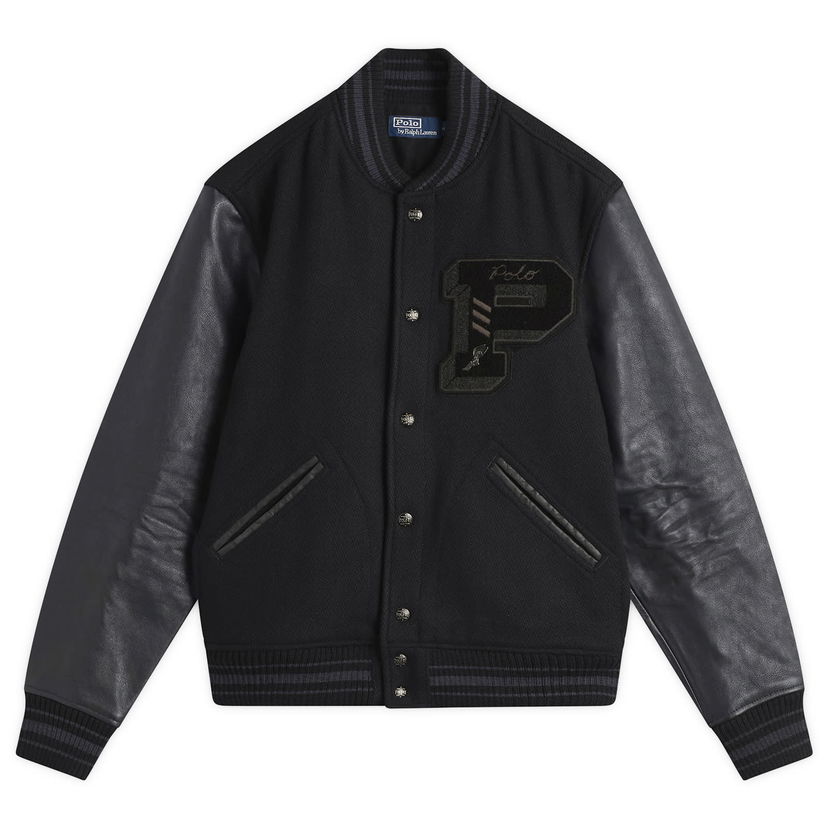 Bomber bunda Polo by Ralph Lauren Varsity Jacket Čierna | 710907546001-BLK