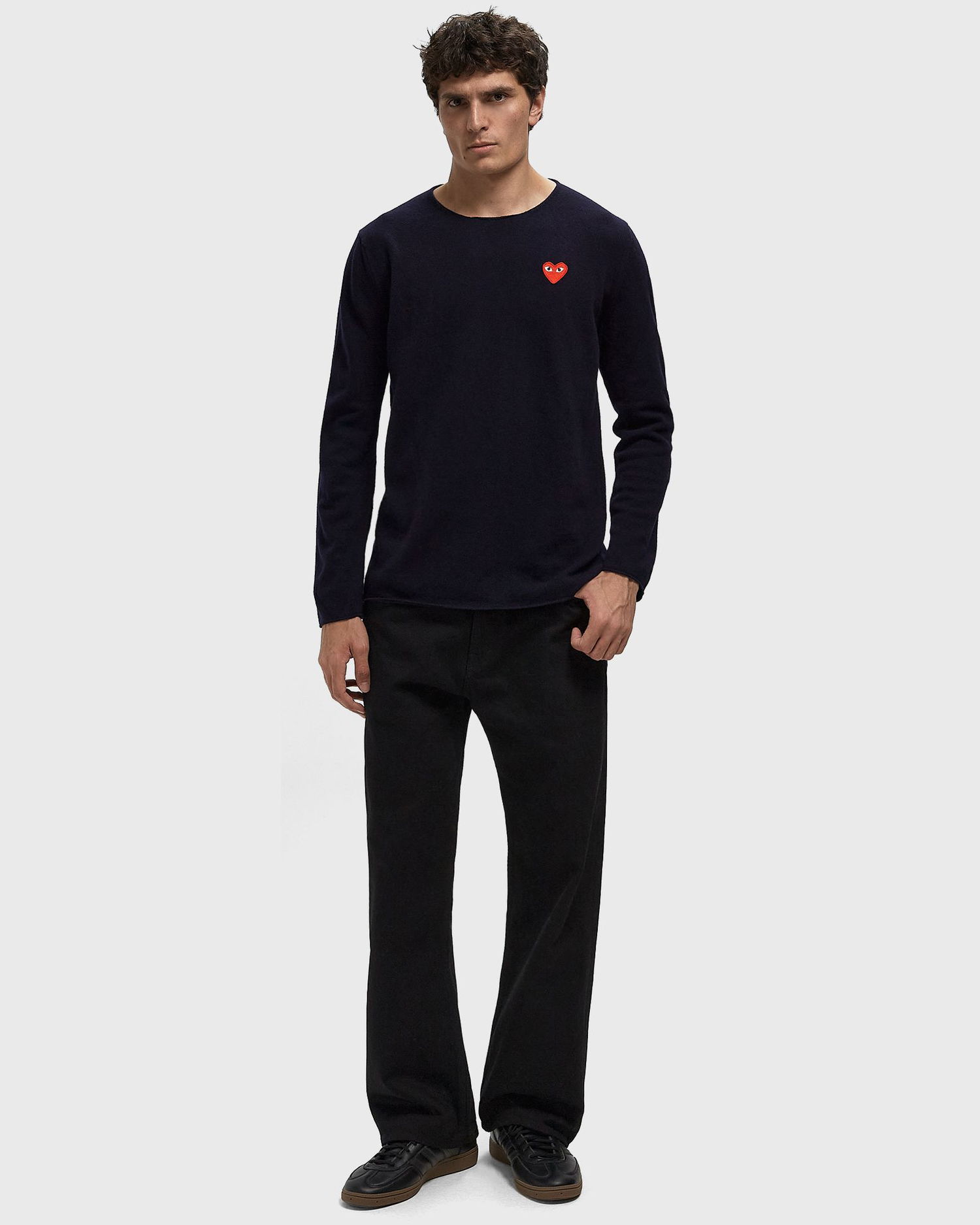 Sveter Comme des Garçons PLAY COMME des GARÇONS EMBLEM KNIT SWEATER Navy | AX-N068-051-2, 1