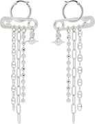 Vivienne Westwood Ginetta Safety Pin Orb Dangle Earrings