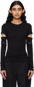 Helmut Lang Slashed Long Sleeve T-Shirt
