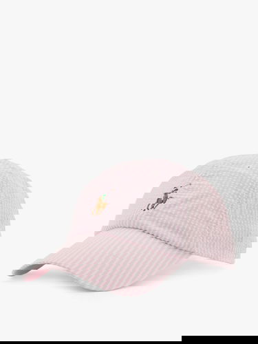 Šiltovka Polo by Ralph Lauren Seersucker Baseball Cap by Polo Ralph Lauren Ružová | 710957166004, 1