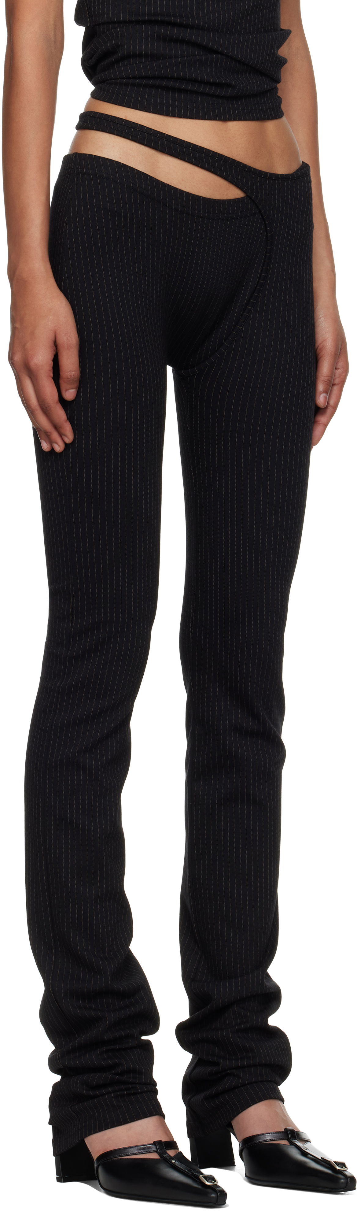 Legíny Ottolinger Ottolinger Ada Pinstripe Leggings Čierna | 102-800603-03, 1