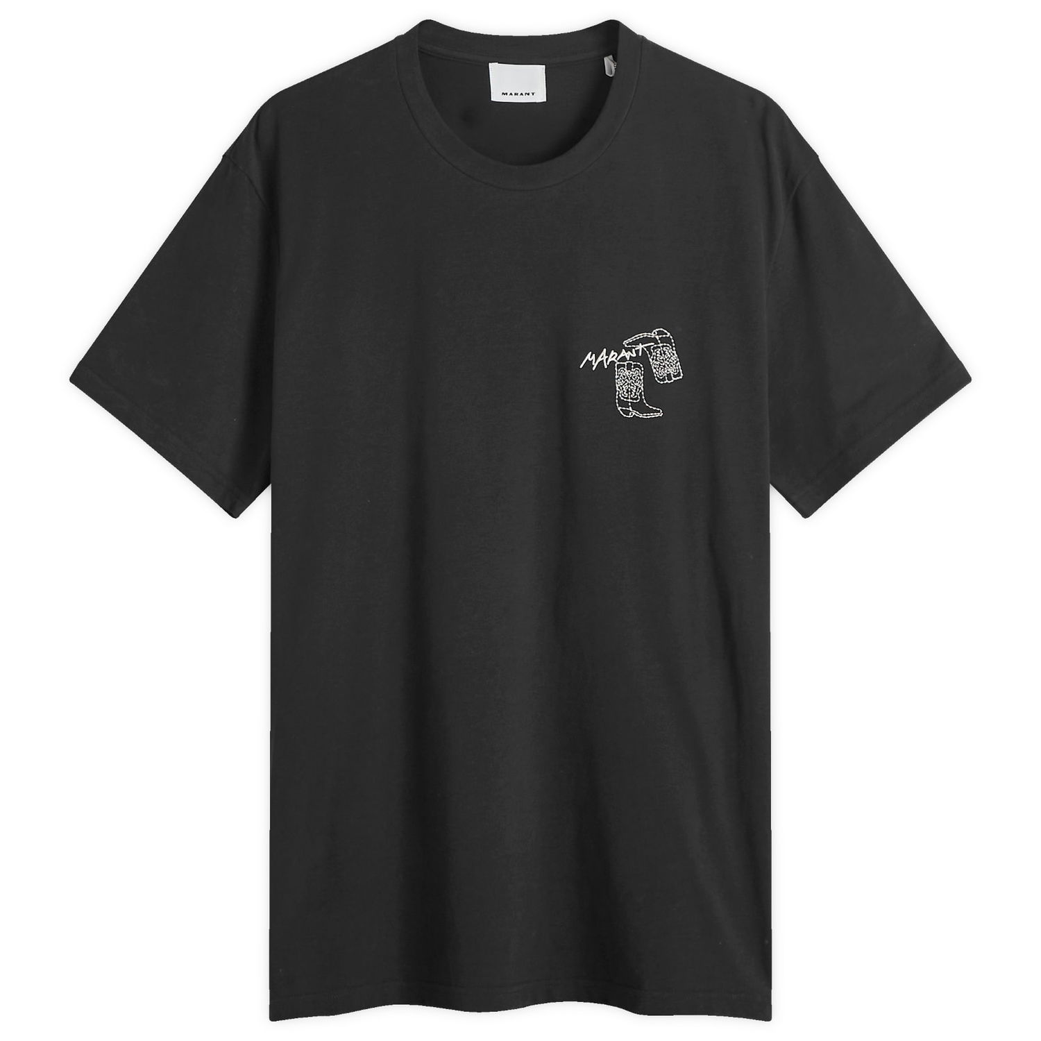 Tričko ISABEL MARANT Honore Boots Logo T-Shirt Čierna | 24HTS0052HA-B4N01H-01BK, 0