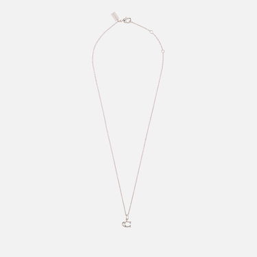 Náhrdelník Coach Starter Chain Silver-Tone Pendant Necklace Metalická | 37335949RHO030, 1
