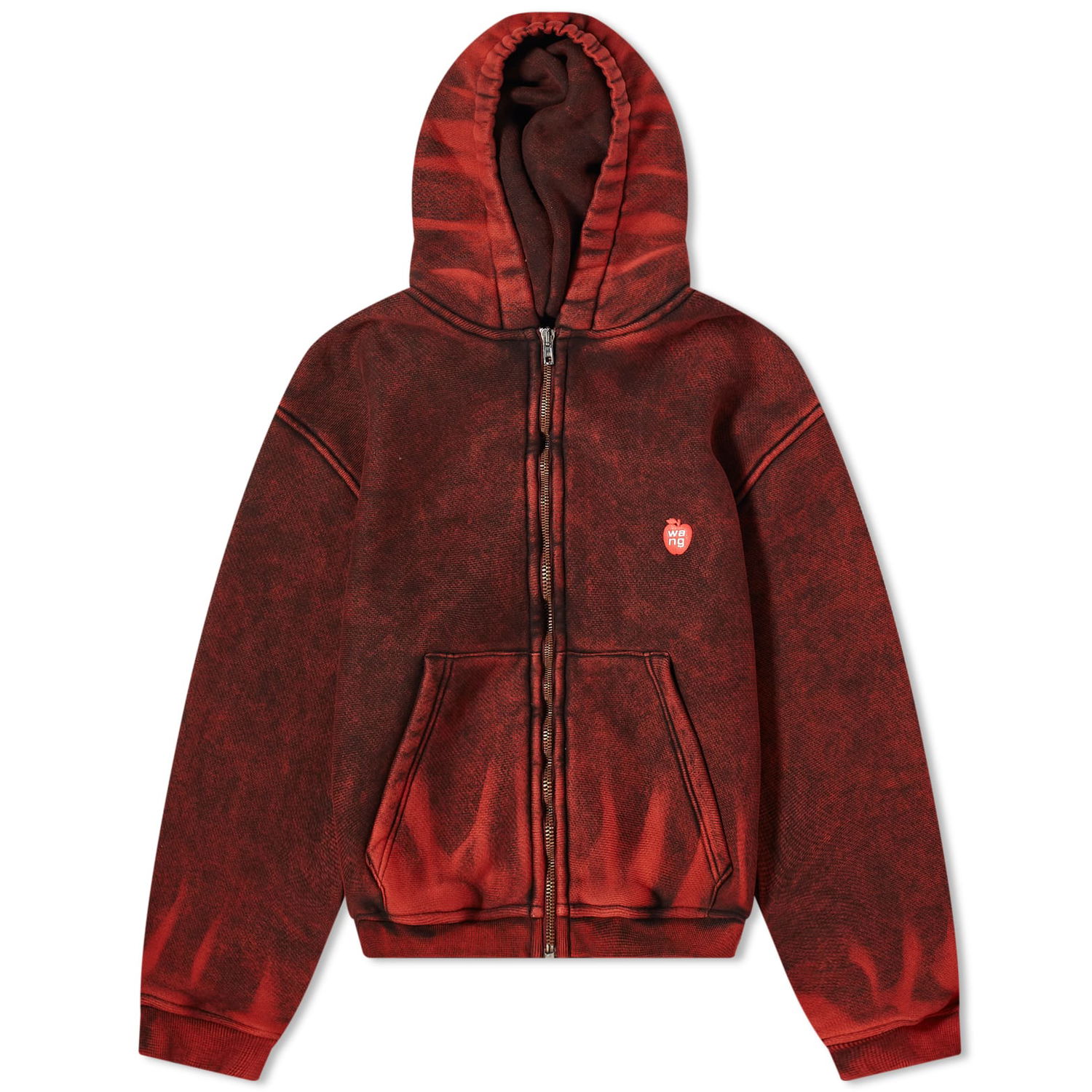 Mikina Alexander Wang Shrunken Zip Up Hoodie Vínová | 1CC1241873-644A, 0