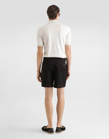 Polo tričko Dolce & Gabbana Dolce & Gabbana Knitted Silk Short-Sleeve Polo Shirt with Embroidered Collar Biela | GXZ02TJBSOIW0001, 2