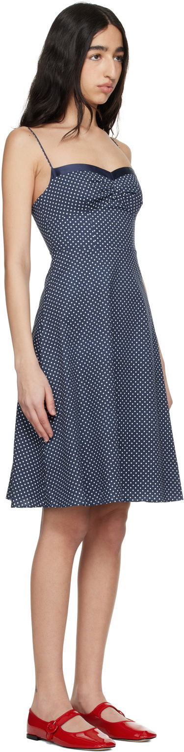 Šaty GUIZIO Guizio Margaux Polka Dot Midi Dress Navy | S25422W089, 1
