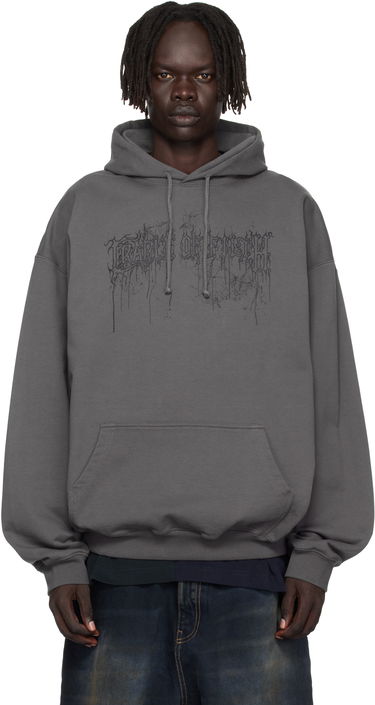 Mikina VETEMENTS Vetements Cradle of Filth Dripped Logo Oversized Hoodie Šedá | UCF76HD400M, 0