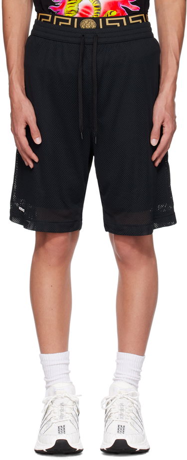 Šortky Versace Versace Greca Border Mesh Shorts Čierna | 1010426_1A07548, 0