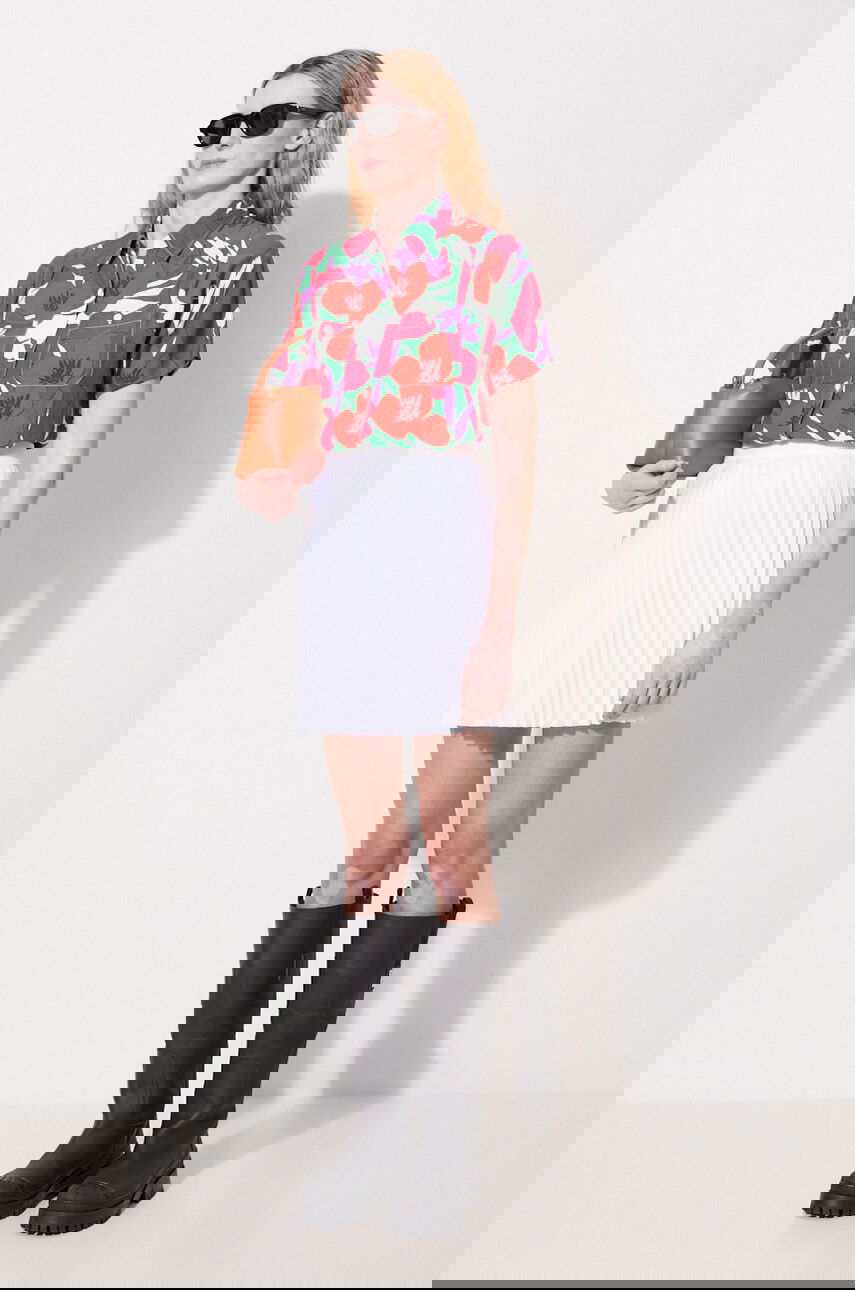 Regular-Fit Floral-Print Linen-Blend Shirt