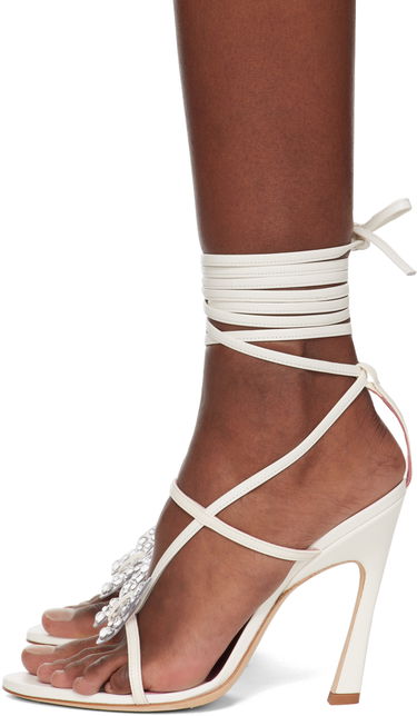 Spona Blumarine Blumarine Butterfly '105 Heeled Sandals Biela | 6A4531PX507S1400, 2