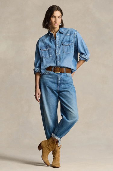 Košeľa Polo by Ralph Lauren Relaxed Fit Denim Shirt Modrá | 211940722, 2
