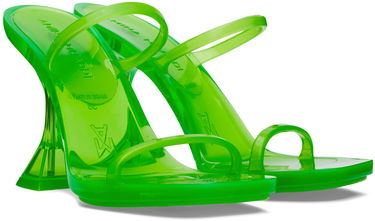 Doplnky Amina Muaddi Amina Muaddi Brito Slipper Heeled Sandals Zelené | 11S333533BRI, 3