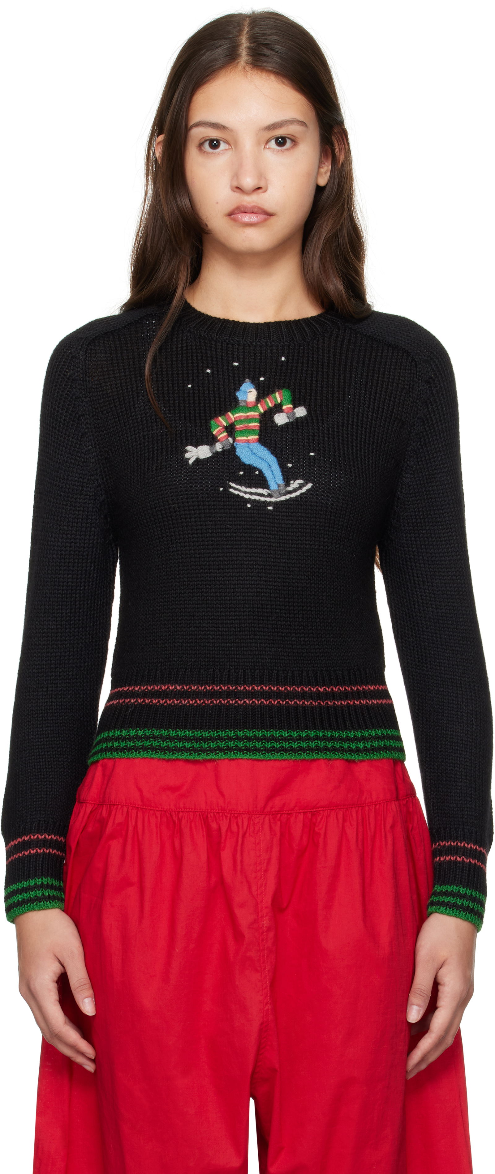 Embroidered Slim-Fit Sweater