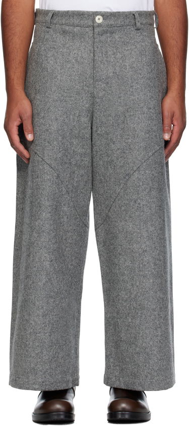 Nohavice sage NATION SAGE NATION Wool Carpenter Trousers Šedá | S039 CARPENTER TROUSER WOOL MA, 0